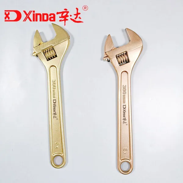 Xinda Non Sparking Adjustable Wrench Copper Spanner Explosion Proof Tools Manufacturer