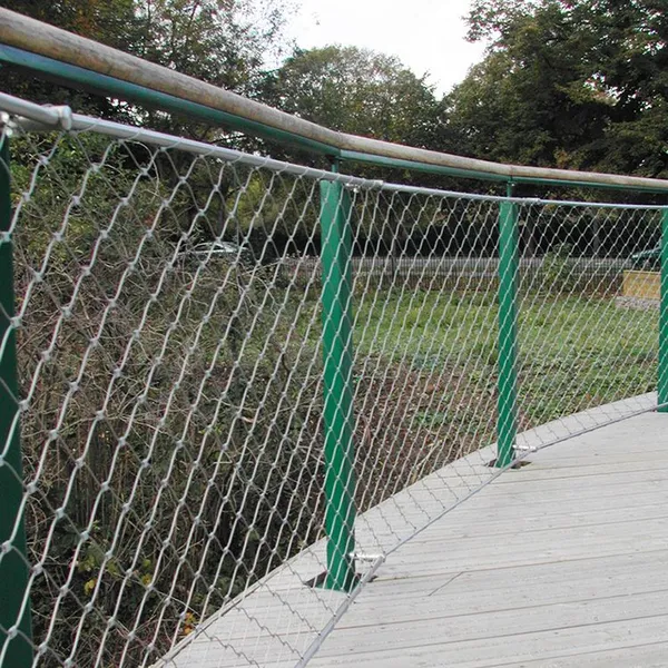 Wire Rope / Ferrule Rope Mesh Stainless Steel Net Stair Railing Mesh Protection Mesh Woven Diamond Plain Weave photo-4