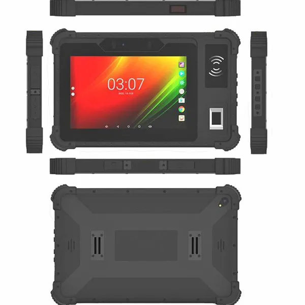 HR867 Cheapest Factory 8 Inch Android 11Rugged Tablet HR867 With Front NFC Fingerprint 2D Barcode Scanner UHF RFID SMA RS232 RJ45 Port photo-5