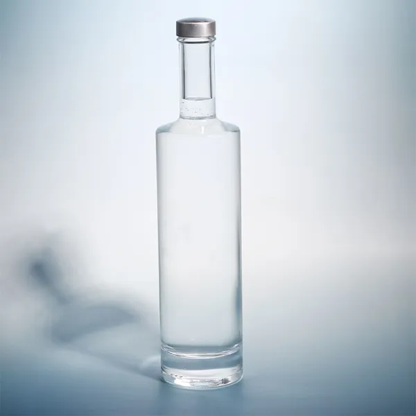 Wholesale 1000ml Empty Cork Sealed Clear Round Glass Liquor Bottle for Vodka Whisky Tequila Gin Rum Brandy photo-3