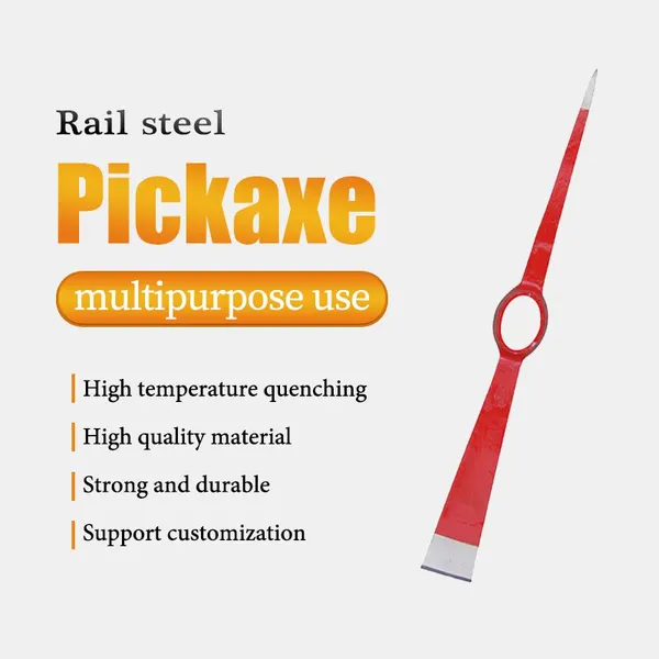 Hot Sale Rail Steel Pickaxe for Hard Soil Stone Breaking Farm Digging and Road Repair Work photo-3