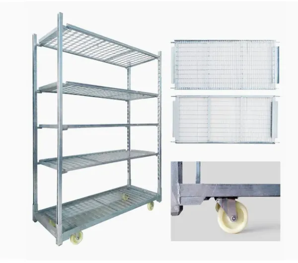 Large Commercial Metal Plant Flower Cart Display Rack photo-4