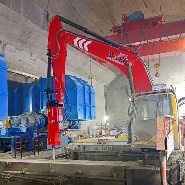 Stationary Hydraulic Rockbreaker Boom for Mine Crusher Stations photo-2