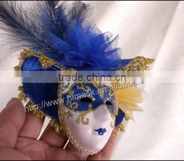 Vintage Handprint Decron Bell Decoration Handmade Hat Mask photo-4