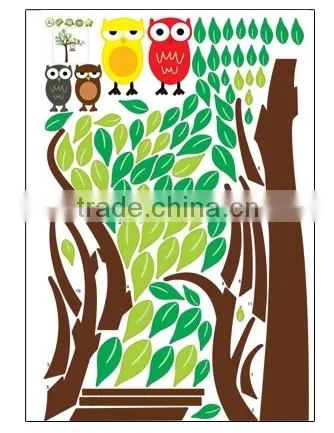 ALFOREVER the Owl Sit on the Tree Wall Sticker,owl Tree Sticker photo-4