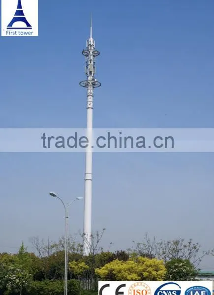 Hot Dip Galvanized Monopole Microwave Gsm Antenna Tower photo-5