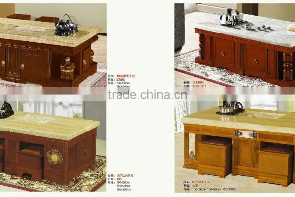 Elegant Travertine Marble Coffee Table photo-6