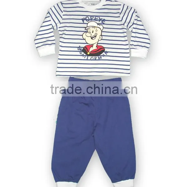 2016 Latest Kids Fashion Embroider Logo Design Cotton Baby Clothing Kids Fashion