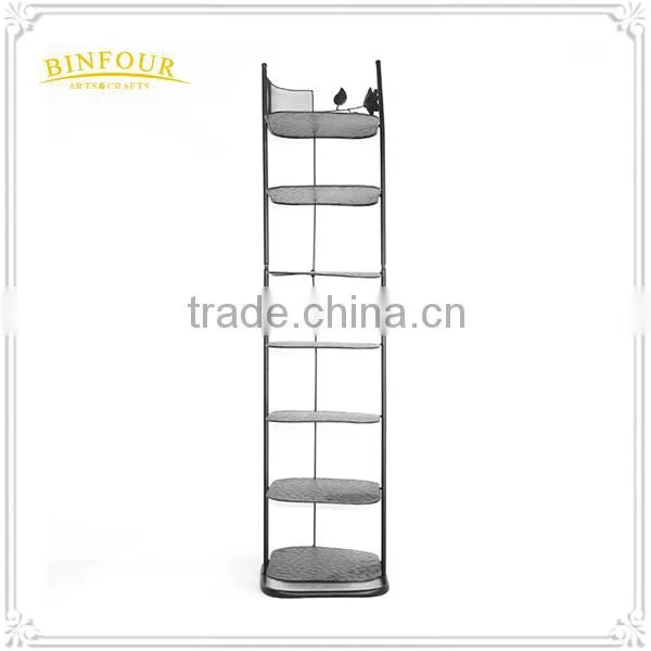 7 Tiers Metal Black Indoor Deco Portable Shoe Racks photo-2