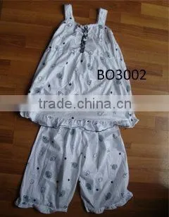 Woman Sleepwear Pajamas Set Knitted Woven Pant Nightwear