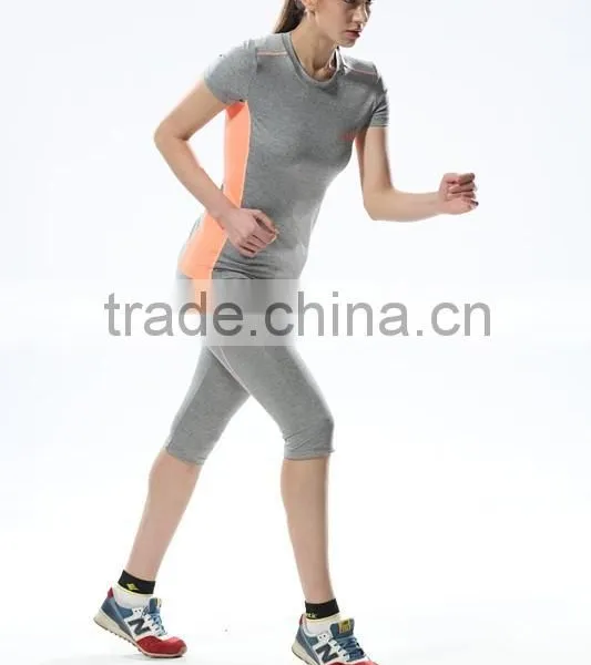 New Design for Women Running Set With Polyester and Spandex /Gym Wear/pants and T-shirt photo-2