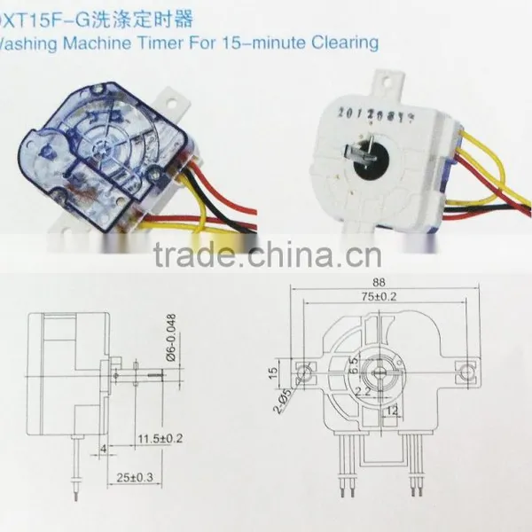Washing Machine Timer for 15 Minute Cleaning (DXT15-G Three Wires ) /Washing Machine Wash Timer photo-6