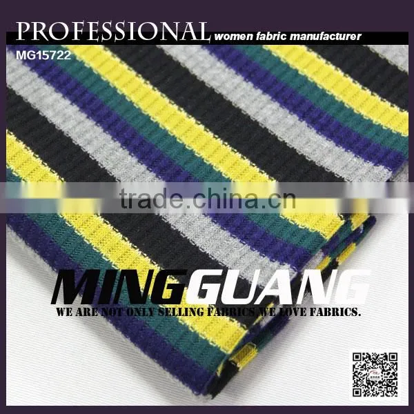 2016 Newest Light Colorful Soft Rib Knitted Fabric for Lady's Fashional photo-2