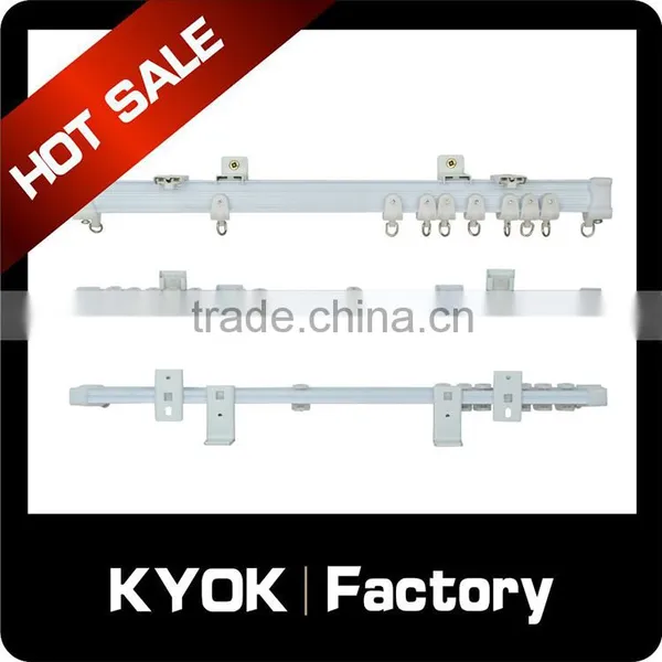 KYOK 2015 Hot Selling Curved White Curtain Rail, Bendable Curtain Rail Ceiling Code, Good Quality Wall Bracket Wholesale photo-3