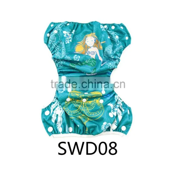 2016 Alva Newest Amazing Swimming Diapers Position Prinrted Reusable and Washable Cloth Baby Swim Diapers Made in China photo-6