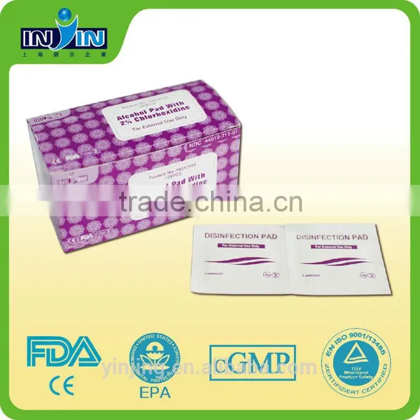 CHG and Alcohol Pad Made by Spunlace Nonwoven