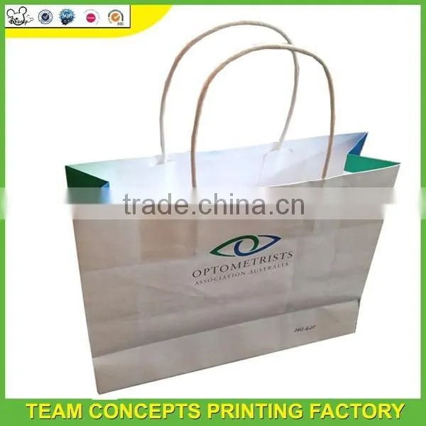 Custom Offset Printing Flat Handle Kraft Paper Bag photo-3