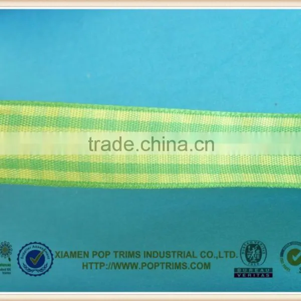 2015 Hot Sale Plaid Ribbon for Decoration photo-2