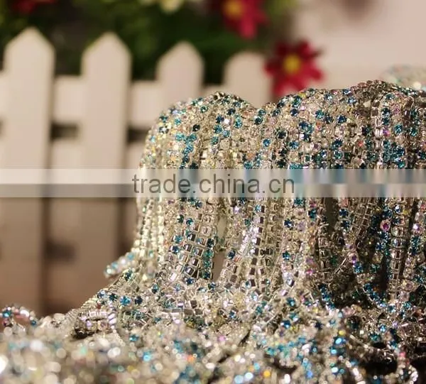 SS20 4.5mm Colorful Crystal Silver Plated Rhinestone Chain Hanging Crystal Wedding Decorations, Garments Decoration YSCHC1015 photo-6