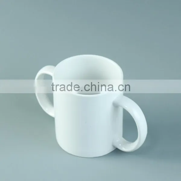 Hot Sale Coffee Hand Paintable Two Handle Ceramic Oversized Mug photo-2