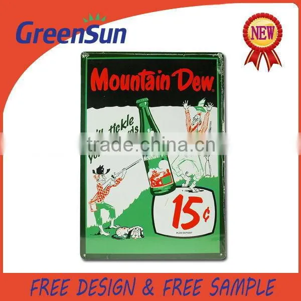 Excellent Quality Discount Vintage Tin Signs Custom Tin Sign