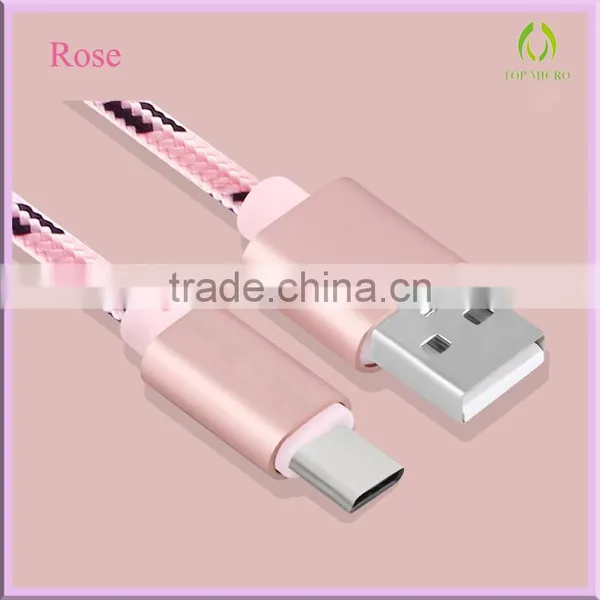 2016 Fashion Portable Fast Charging Nylon Cable Type-C to USB2.0 Data Line photo-3