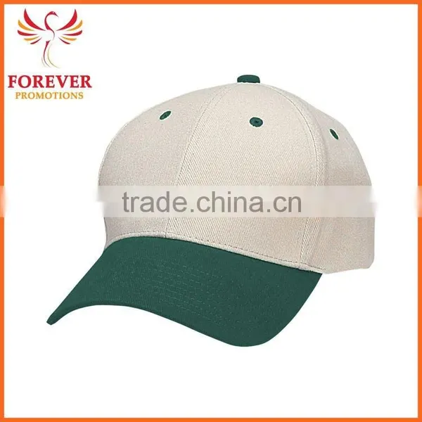 Hot Selling Baseball Cap Embroidery Logo 6 Panel Pre-carved Forest Green With White Cotton Visor Baseball Cap photo-3