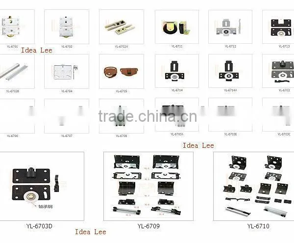 Zinc Alloy Hanging Brass Wheels for Sliding Doors Wardrobe photo-3