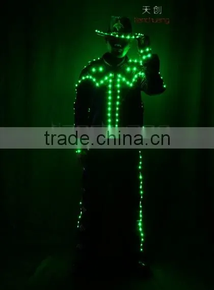 LED Light Street Dance Costume, Wireless DMX512 Flash Dance Costume photo-4