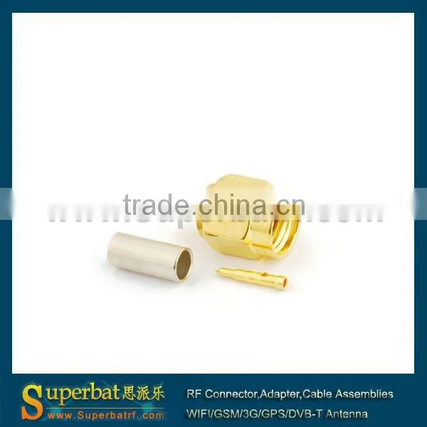 SMA Crimp Plug Connector for LMR100 Sma Micro-strip rf Connector