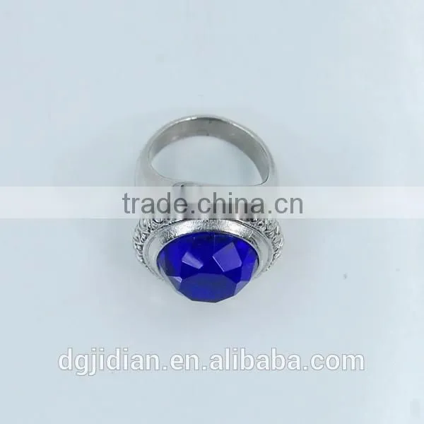 Fashion Custom Finger Ring With Black Stone photo-4