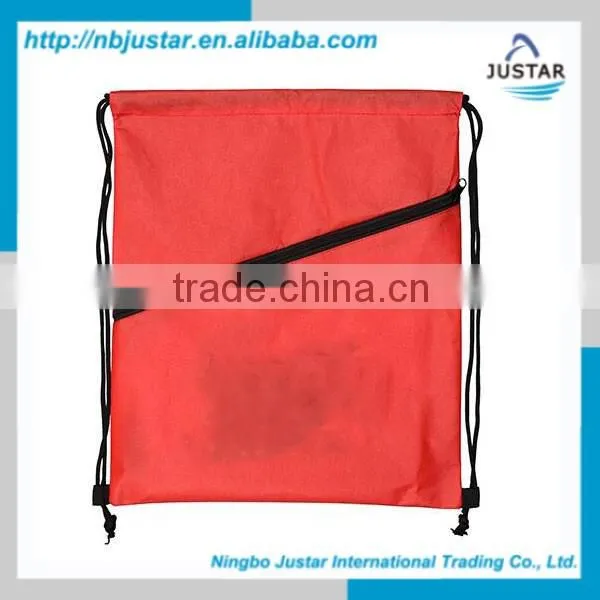 Big Promotional Polyester Fabric Economically Priced Custom Logo Printed Cheap Backpack Bag Drawstring photo-5