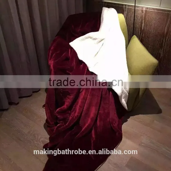 Winner Warm Fluffy Plain Dyed Sherpa Fleece Plush Blanket Quality Choice photo-5