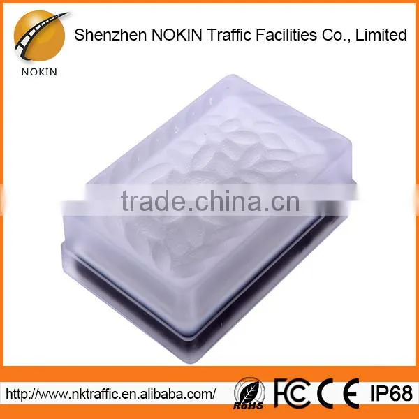 Optional Color Transparent Glass Outdoor Solar Ice Brick Light photo-6