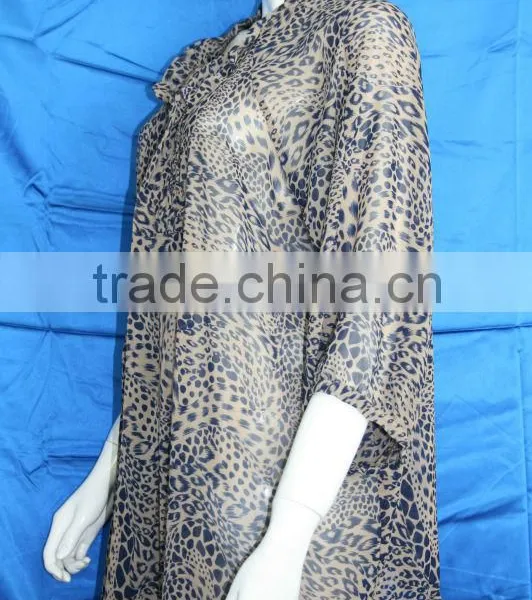 New Design Printed Chiffon Blouse for Middle Aged Women photo-2