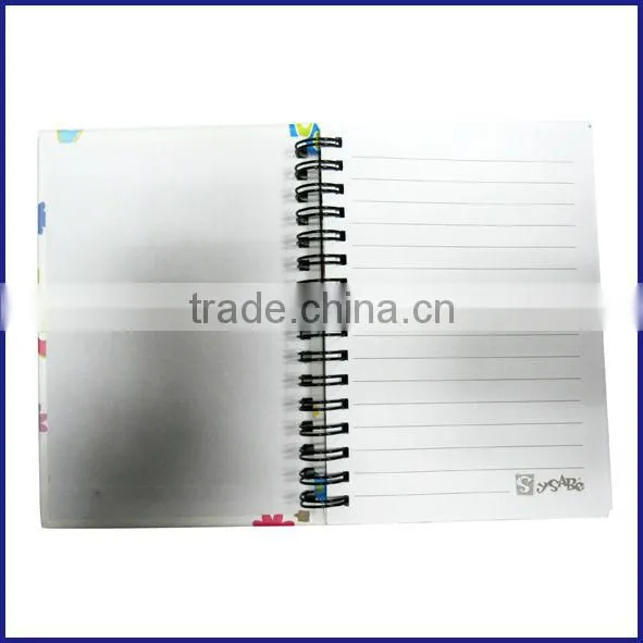 A6 Hot Stamping Hardcover Double Wire Wide Ruled Spiral Notebook photo-3