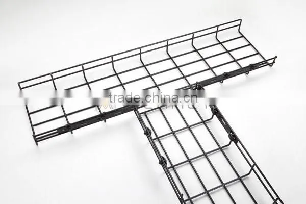 Powder Coated Mesh Grid Steel Hanging Cable Tray CE RoHS SGS / Wire Mesh Cable Tray photo-5