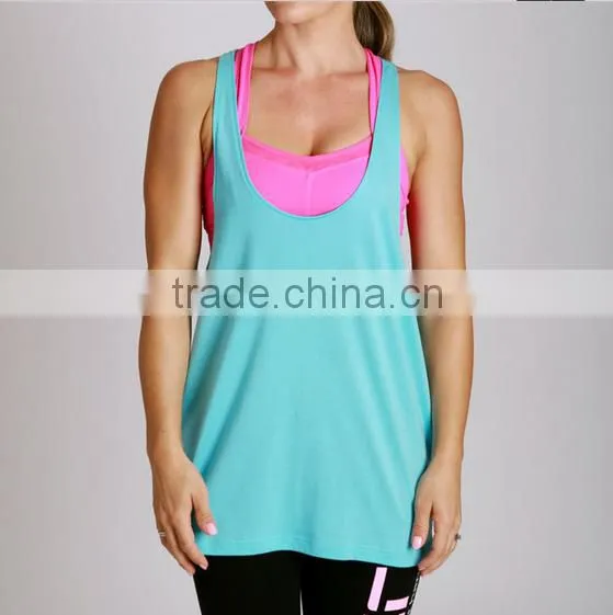 2016 Tank Top New Fashion Summer Plain Dyed Sleeveless Cotton Women Tank Top, Gym Clothes 2016 photo-2