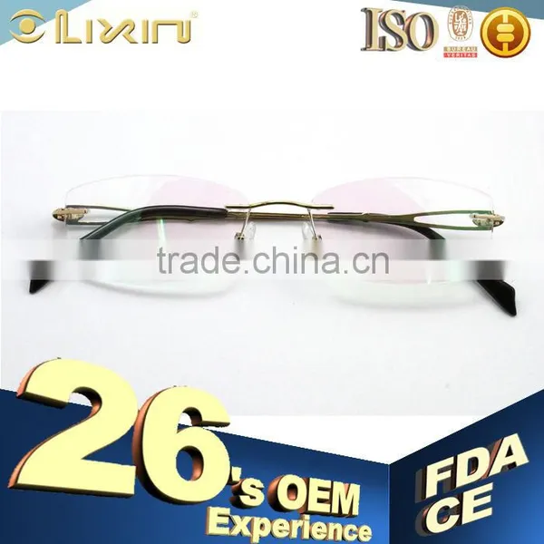 Super Light Fashion Elegant Custom Rimless Titanium Optical Frame 34TA55-5003 photo-3