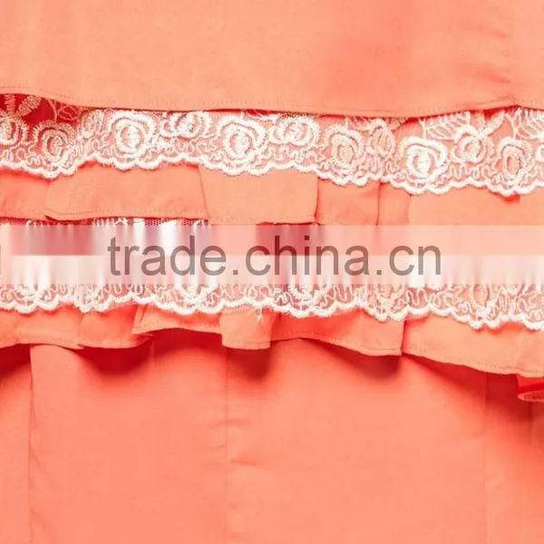 Orange Color Dress With Black Sequined Scarf Muslim Dress photo-2