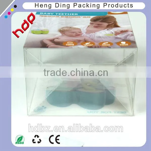 Hot Sale Soft Crease Tuck Top Clear Pvc Boxes for Baby Teether photo-2