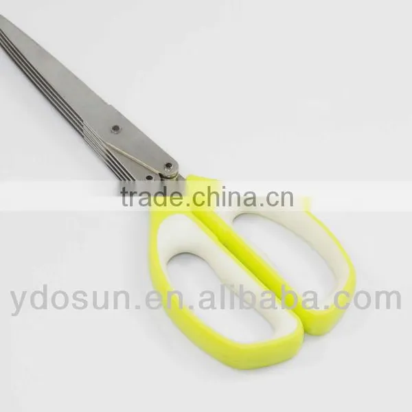Low Cost Multifunction 5 Blade Kitchen Herb Scissors photo-2
