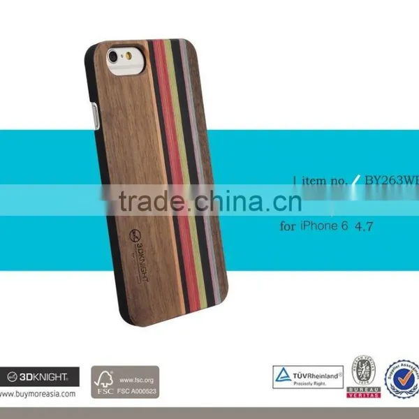 Laser Engraving Mix Colored Wood Custom Design Wholesale Cell Phone Case For IPhone 6 Wooden Case photo-2