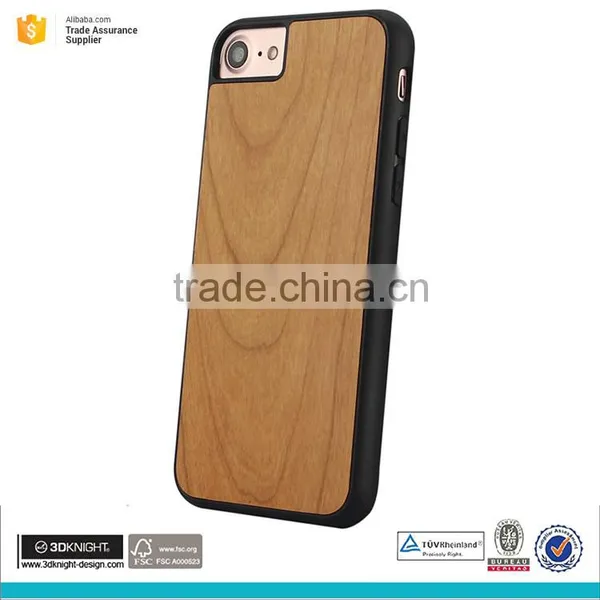 Wood and TPU Mobile Blank Phone Case for Iphone 7 photo-5