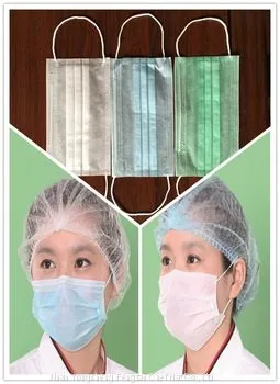 10g Non Woven Mop Cap White/ Blue/black/green Hairnet( Double Elastic) photo-5