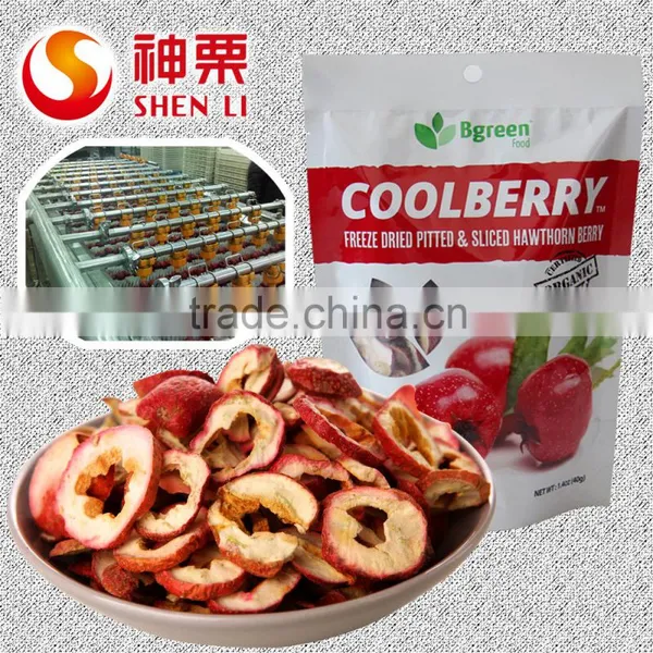 Organic Hawthorn Berry Fruit Chips, Freeze Dried Fruit Chips photo-4