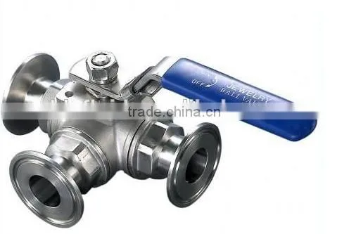 Stainless Steel Clamped Three Ways Ball Valve photo-3