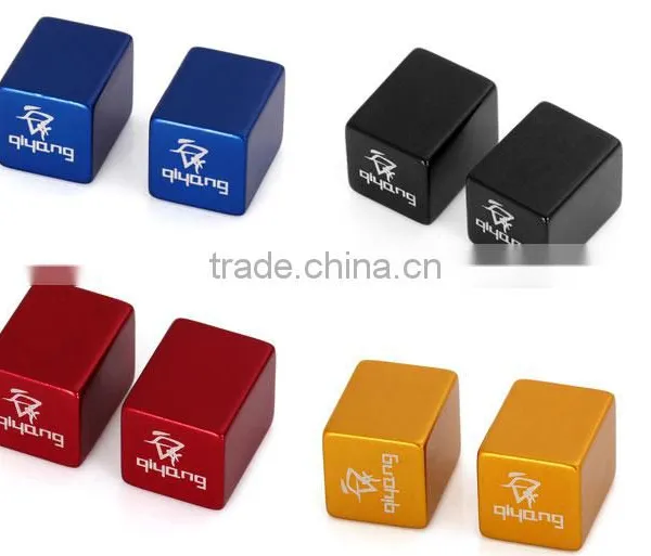 2pcs Cycling Bicycle Accessory Aluminum Alloy Material Square Shaped Bike Tyre Air Valve Cap for MTB Road Bike photo-2