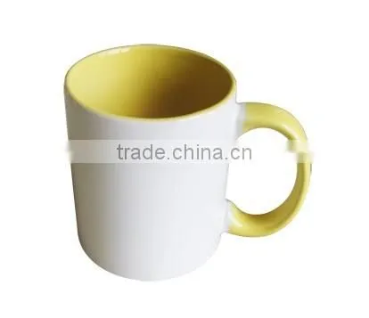 11oz Whtie Inner Color Handle Sublimation Coated Mug photo-5