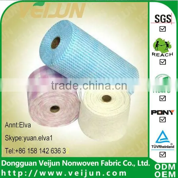 Viscose Polyester 100%cotton Mesh Dyed Printed Spunlace Nonwoven Fabric Roll for Wet Wipes Towel and Clean Cloth Wipes